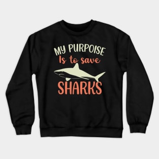 Shark Sharks Diver Shark Crewneck Sweatshirt